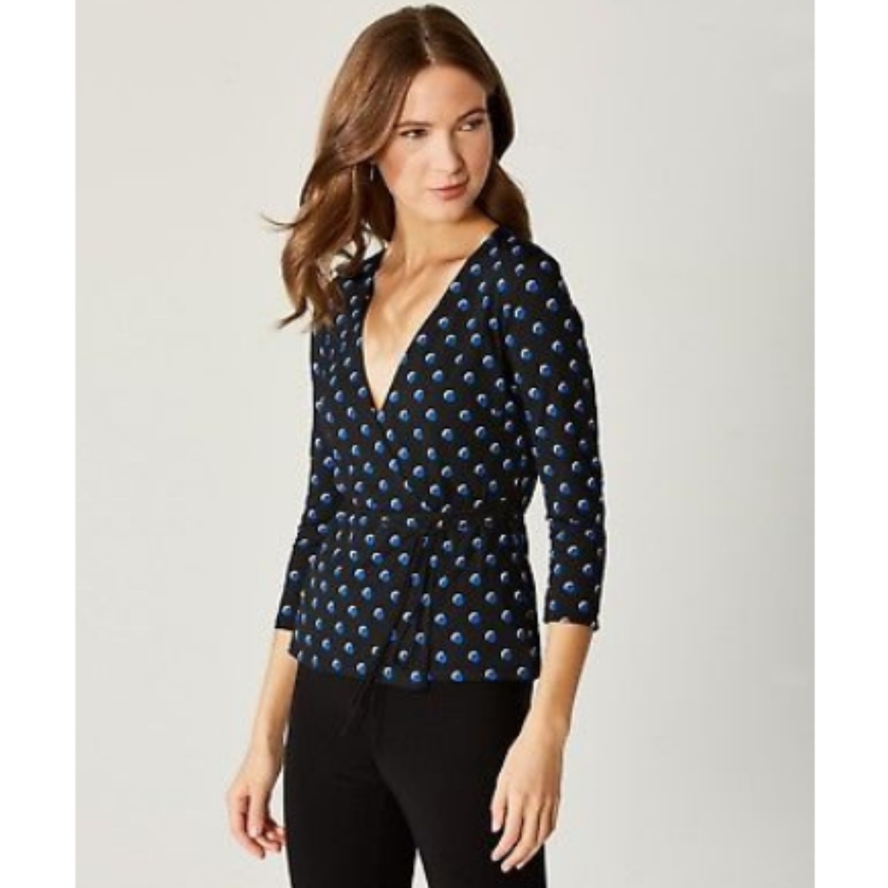 SOLD Bailey 44 Wrapture Dot Print Wrap Top Size Small S - Picture 2 of 4